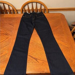 Gap 1969 Womens Blue Denim Dark Wash Sexy Boot Jeans Size 26R